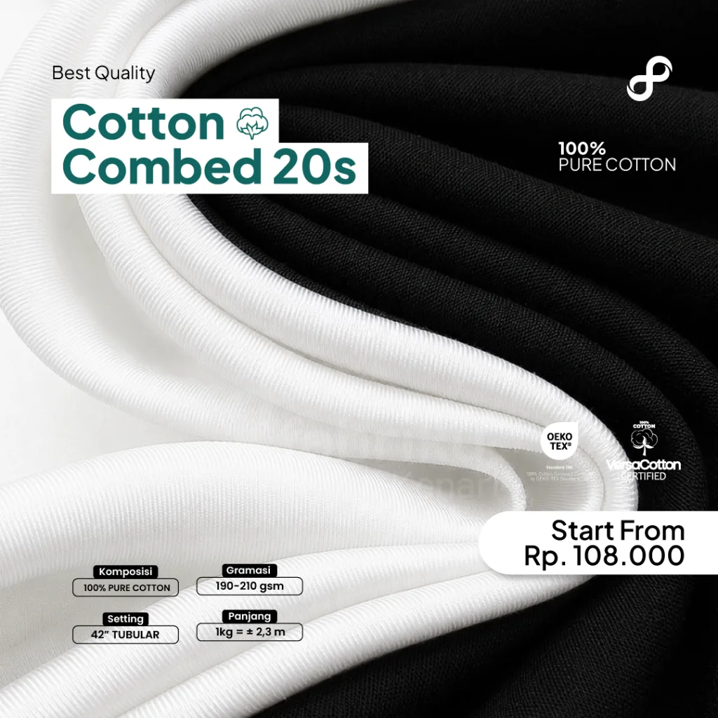 COTTON COMBED 20S 42″ BIRU TUA